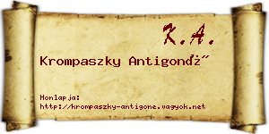 Krompaszky Antigoné névjegykártya